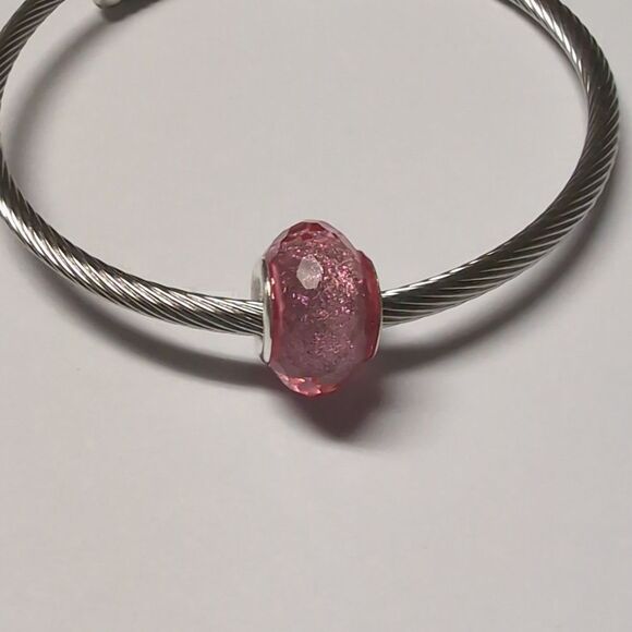 Pink Sparkly Charm for Pandora‎ Style Bracelet - Picture 3 of 4